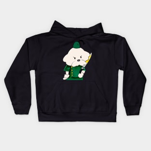 Dog with Knife Kids Hoodie